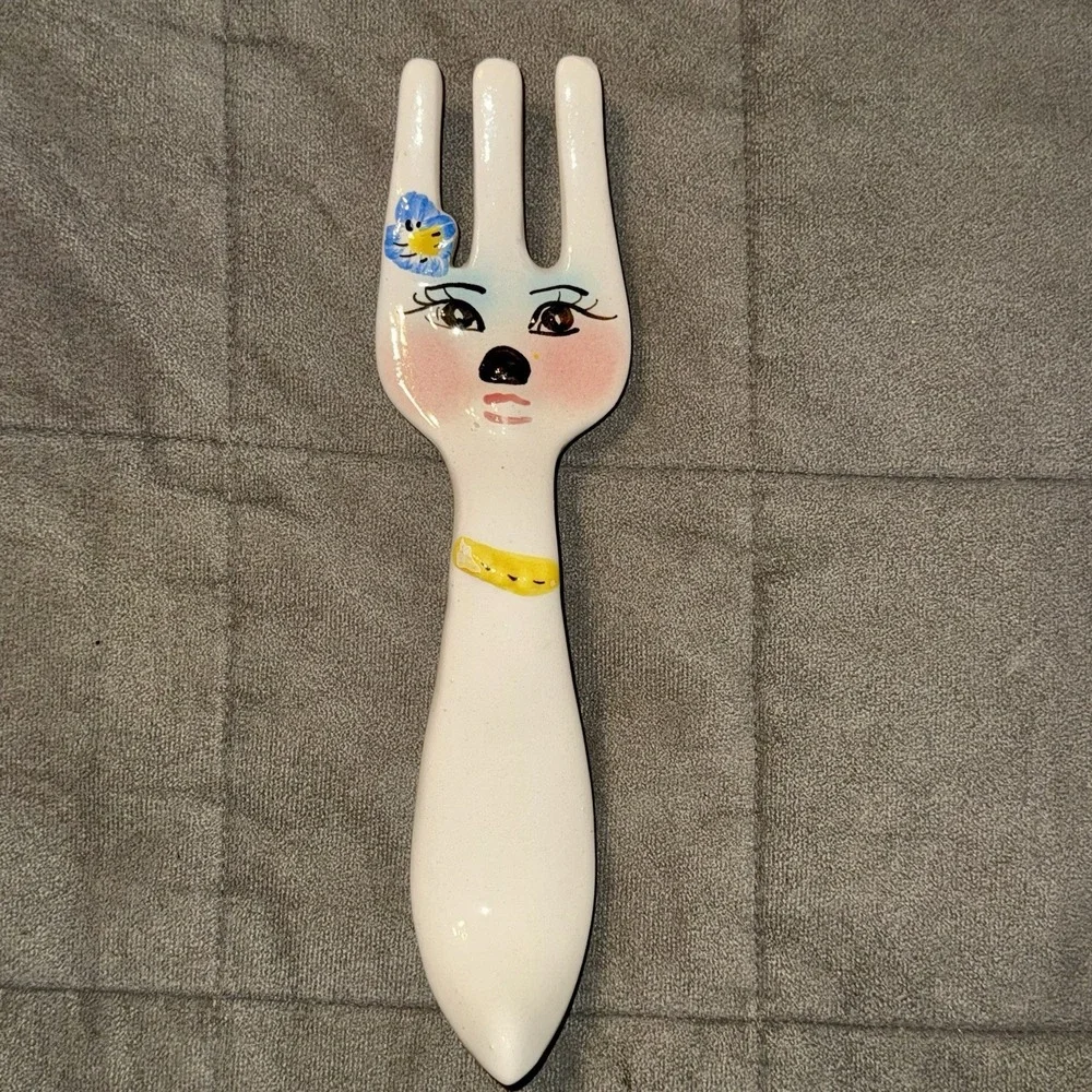 Vintage Anthropomorphic‎ Fork Kitchen Wall Plaque 10.5